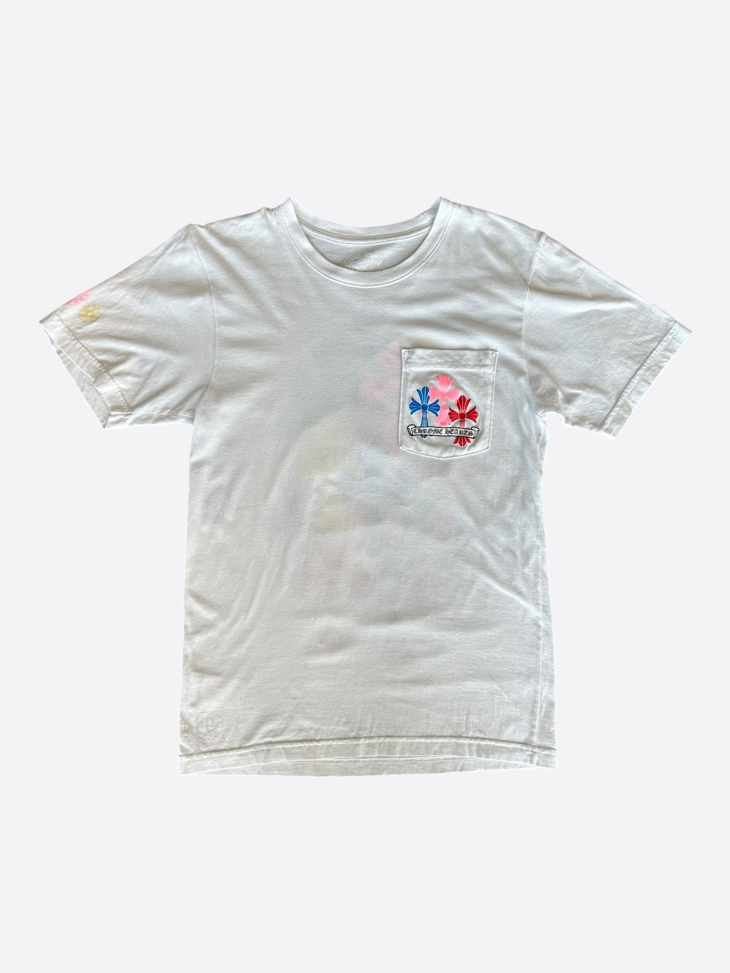 Chrome Hearts White Multicolor Cross T-Shirt
