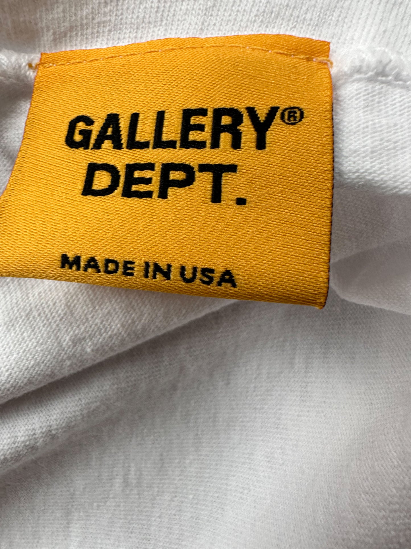 Gallery Dept White & Black Upside Down Logo T-Shirt