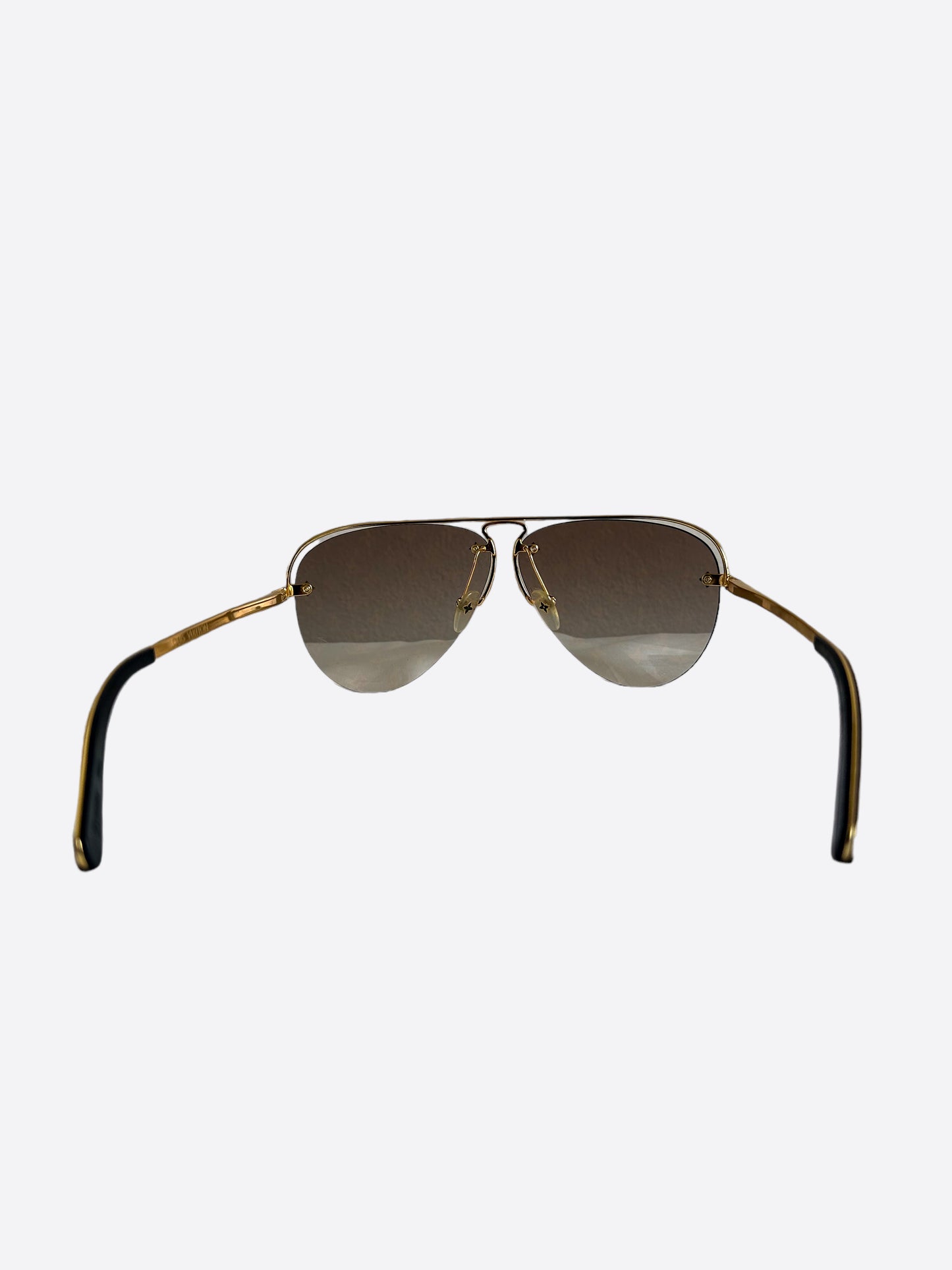 Louis Vuitton Gold Monogram Grease Aviators