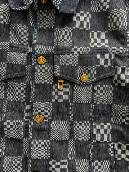 Louis Vuitton Grey Distorted Damier Denim Jacket