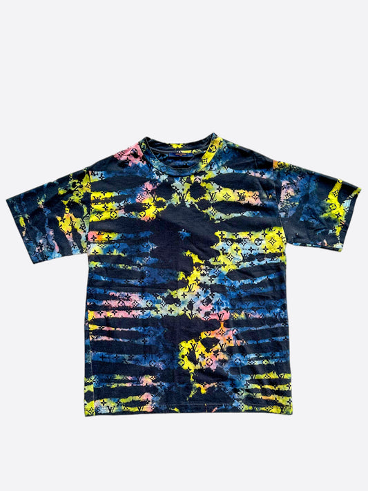 Louis Vuitton Navy Tie-Dye Camo Monogram T-Shirt