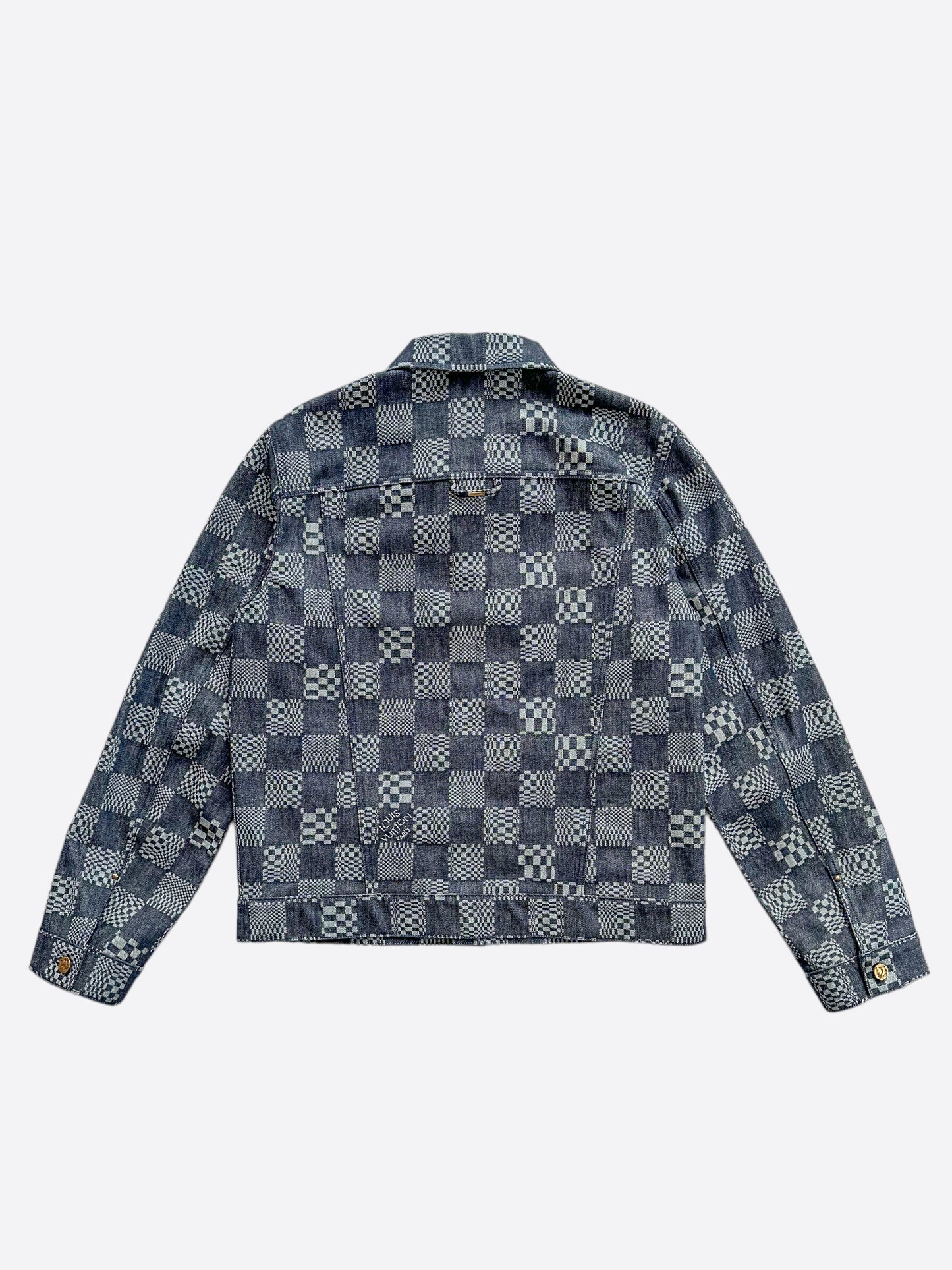 Louis Vuitton Grey Distorted Damier Denim Jacket