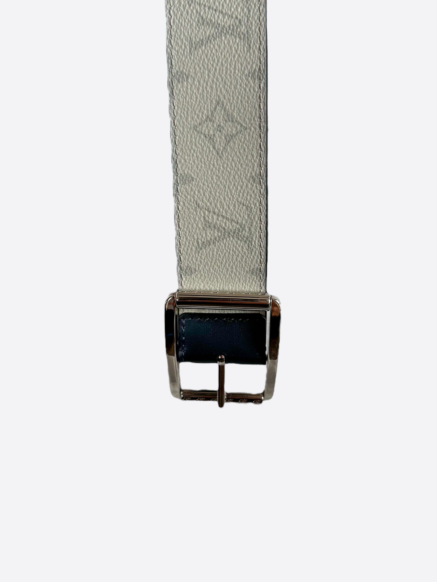 Louis Vuitton White & Black Monogram Reversible Belt