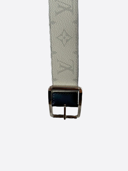 Louis Vuitton White & Black Monogram Reversible Belt