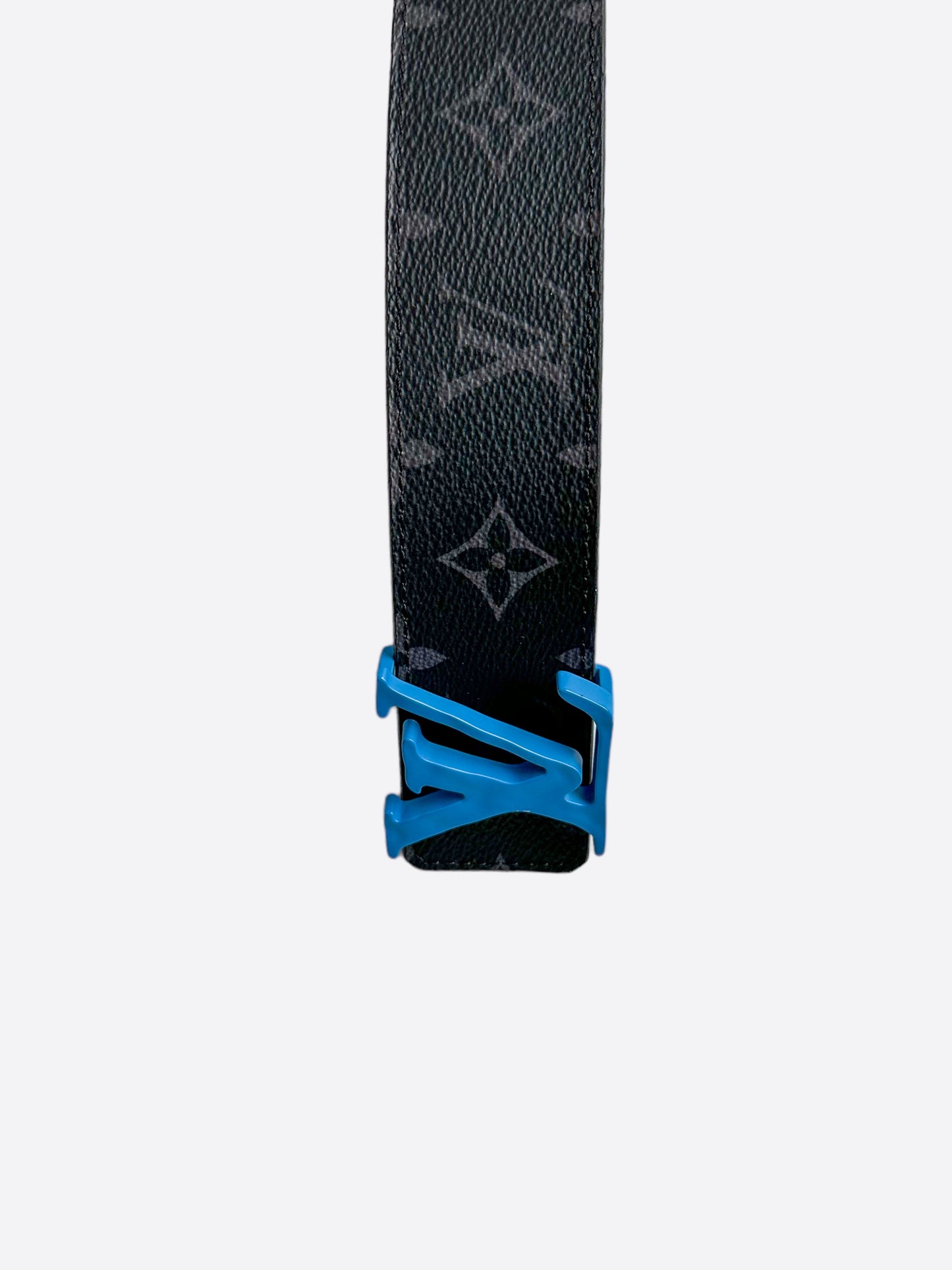 Louis Vuitton Black & Blue Monogram Reversible Belt