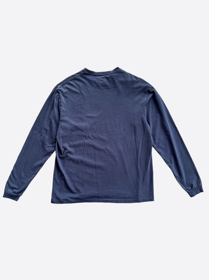 Gallery Dept Navy & White Logo Longsleeve T-Shirt