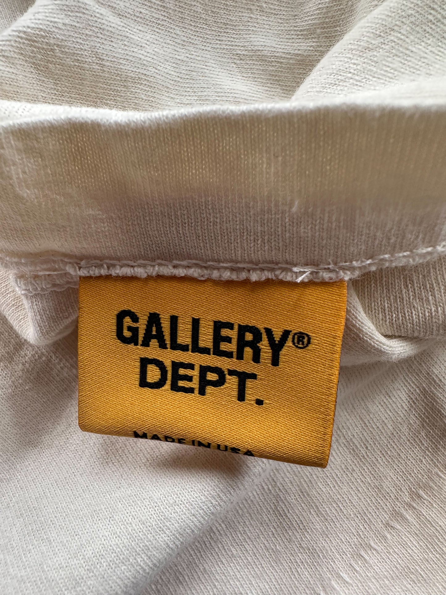 Gallery Dept White & Yellow Logo Longsleeve T-Shirt