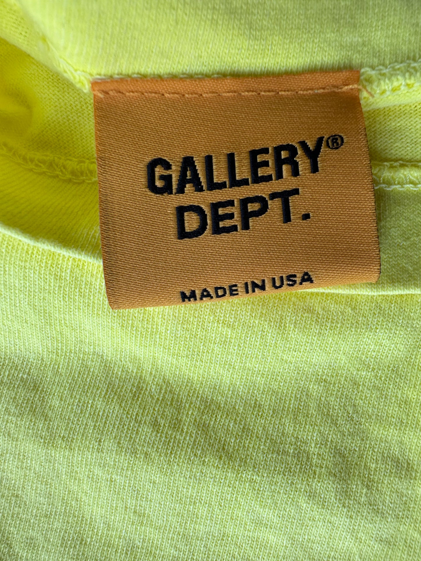 Gallery Dept Yellow & Black French Logo T-Shirt