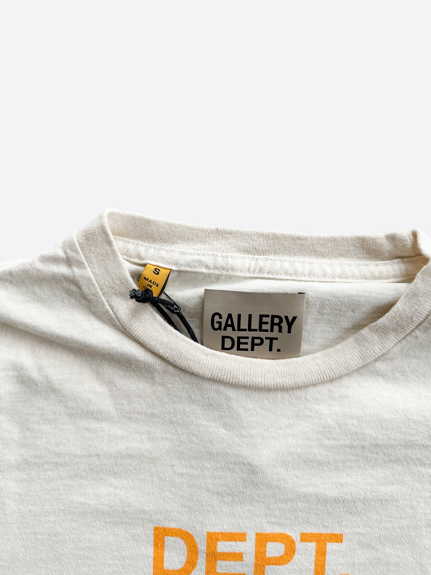 Gallery Dept White & Yellow Logo Longsleeve T-Shirt