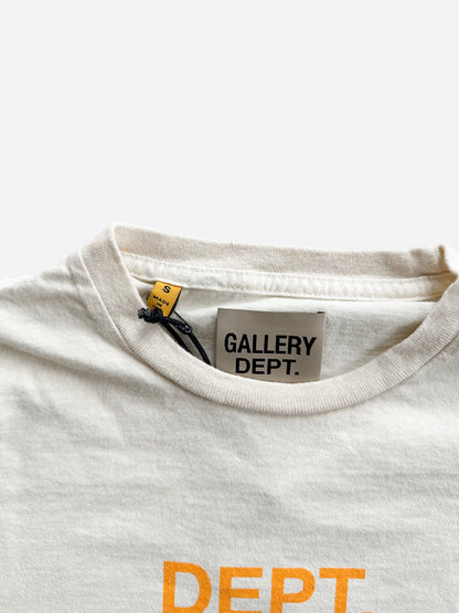 Gallery Dept White & Yellow Logo Longsleeve T-Shirt