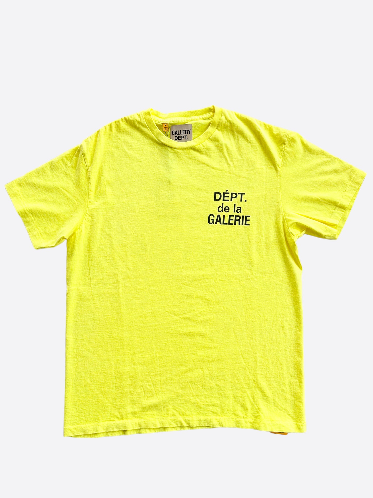 Gallery Dept Yellow & Black French Logo T-Shirt