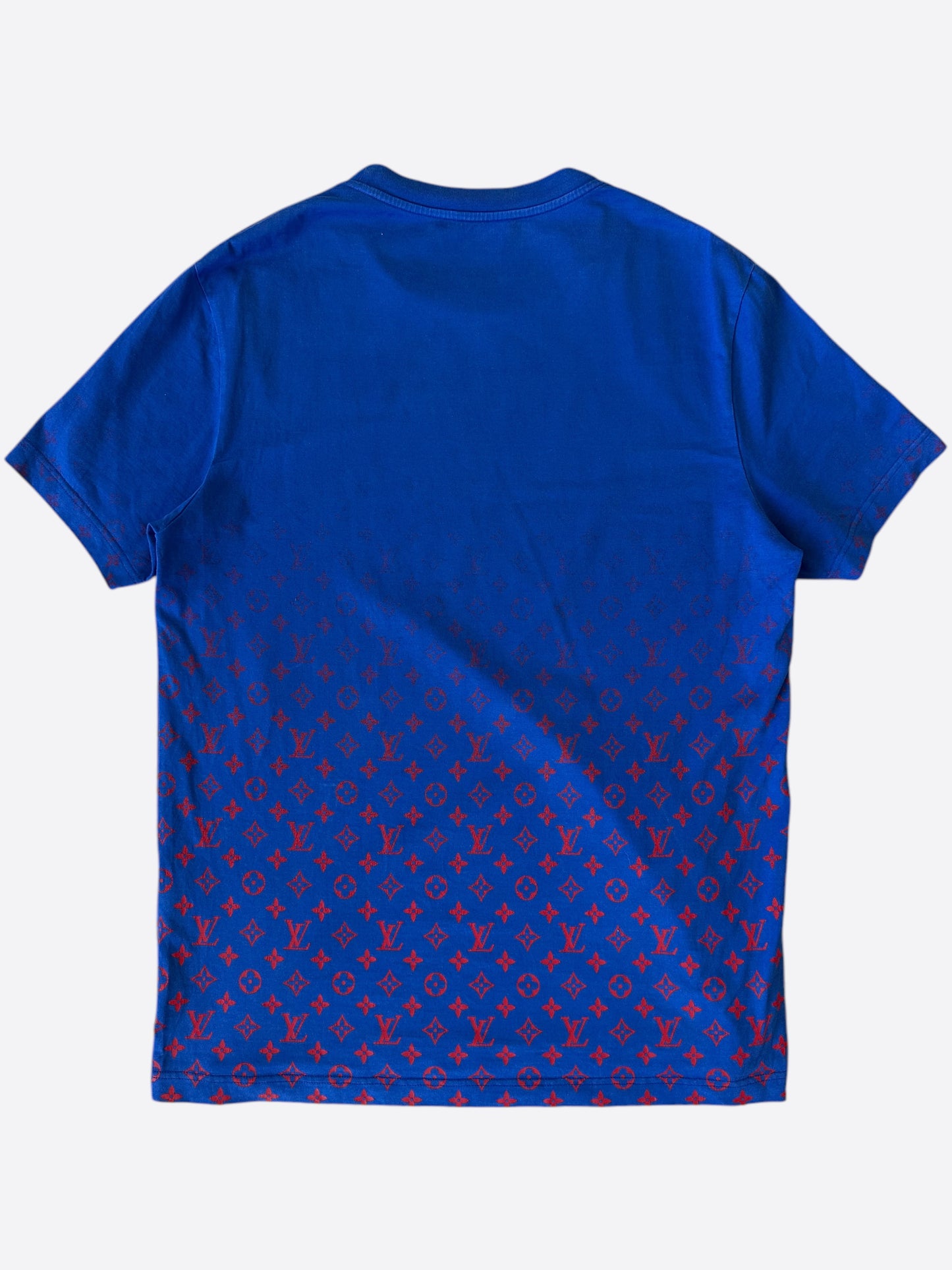 Louis Vuitton Blue & Red Monogram Gradient T-Shirt