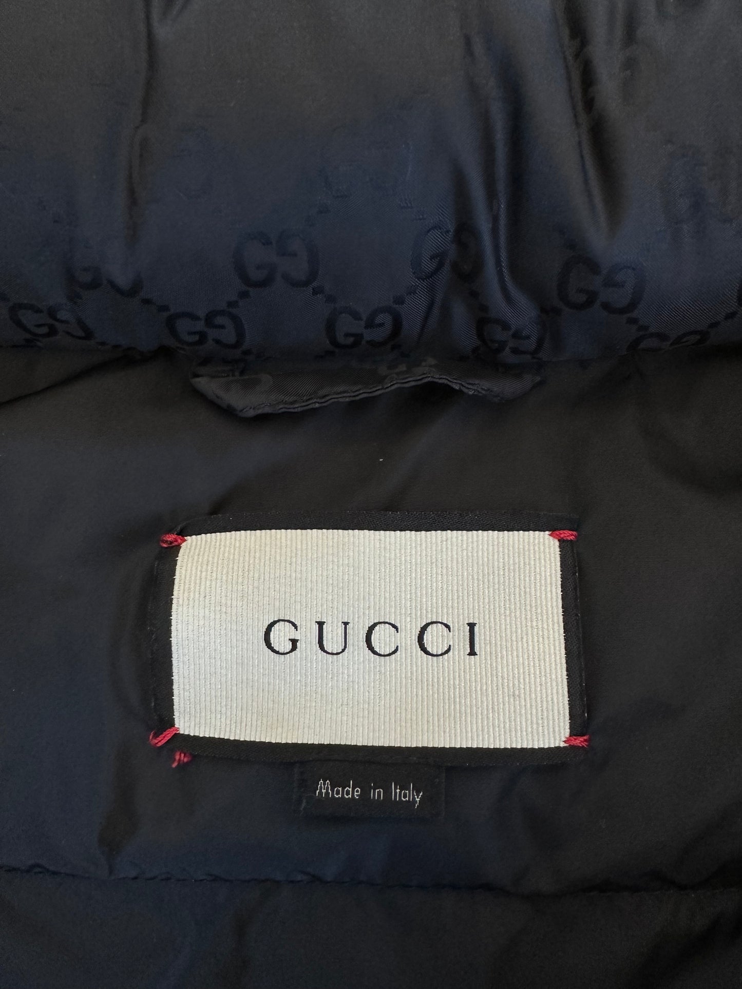 Gucci Black GG Monogram Puffer Jacket