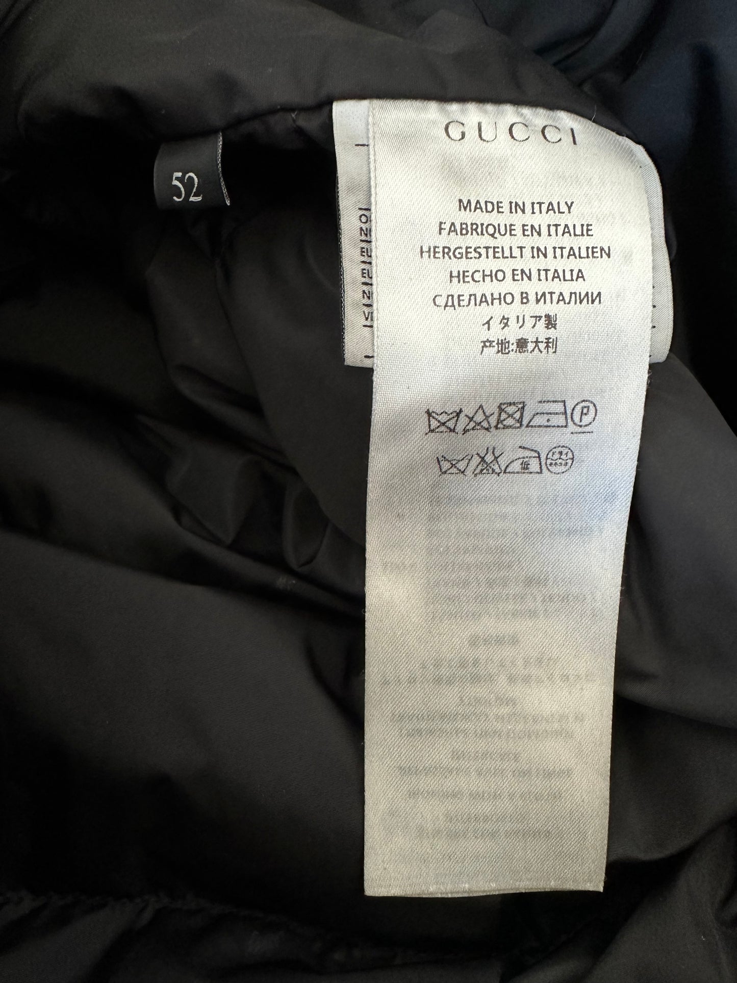 Gucci Black GG Monogram Puffer Jacket