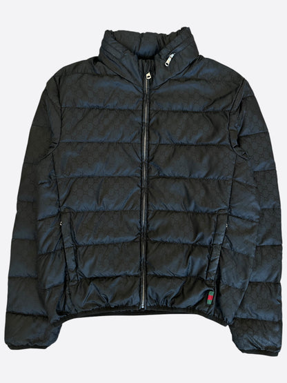 Gucci Black GG Monogram Puffer Jacket