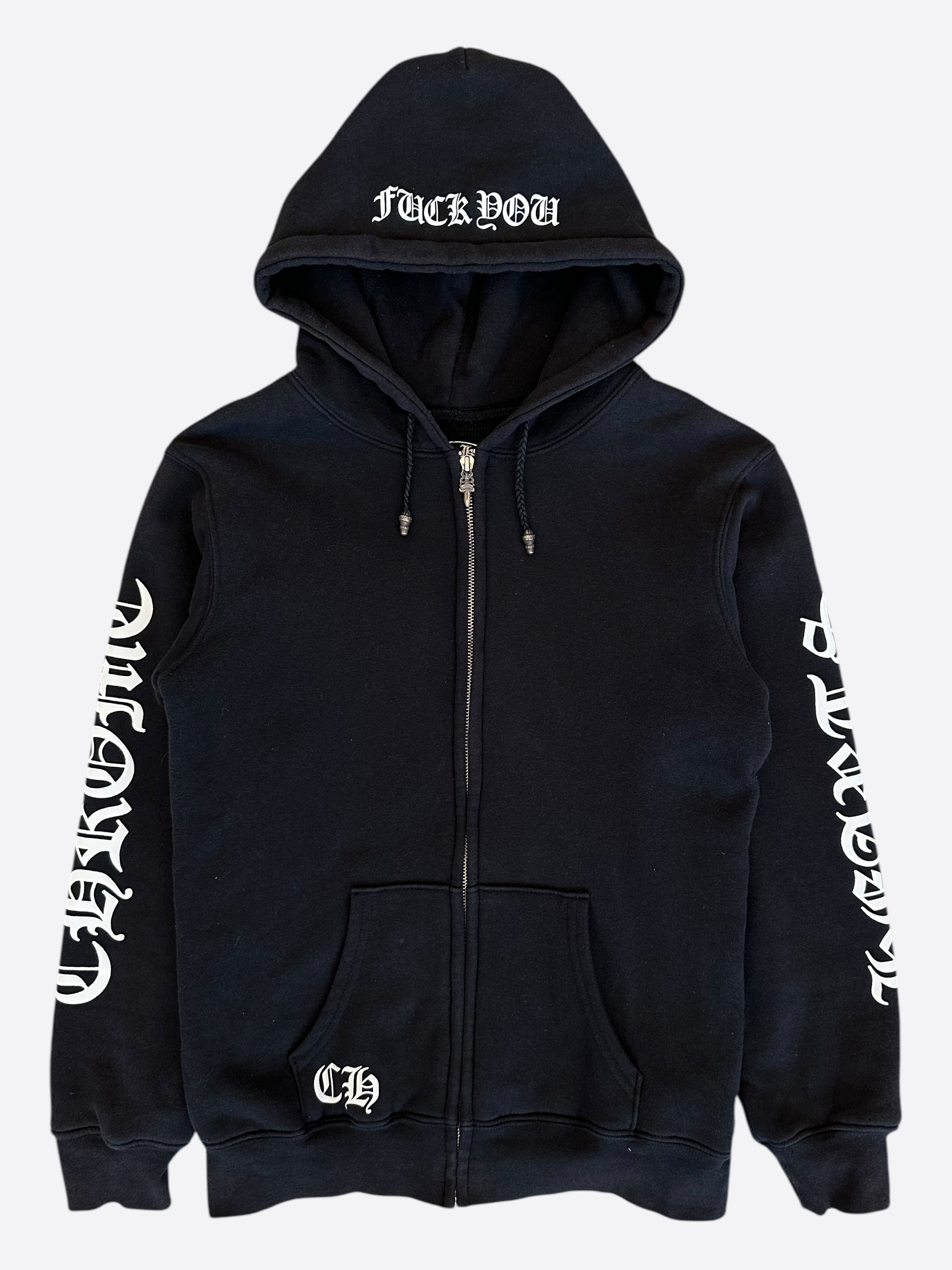 Chrome Hearts Black & White Thermal Bolo Hood Horseshoe Logo