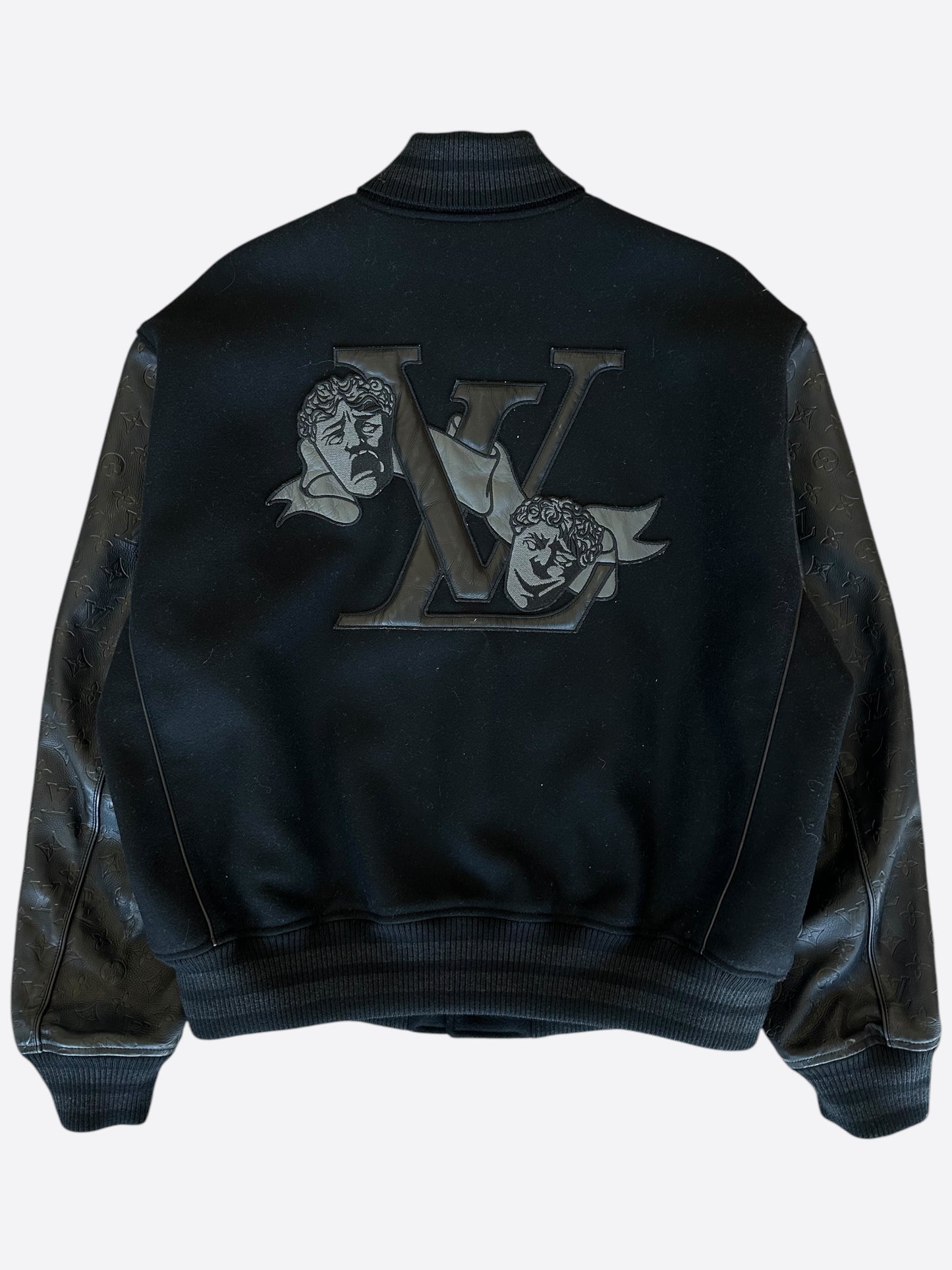 Louis Vuitton Black Monogram Mask Varsity Jacket