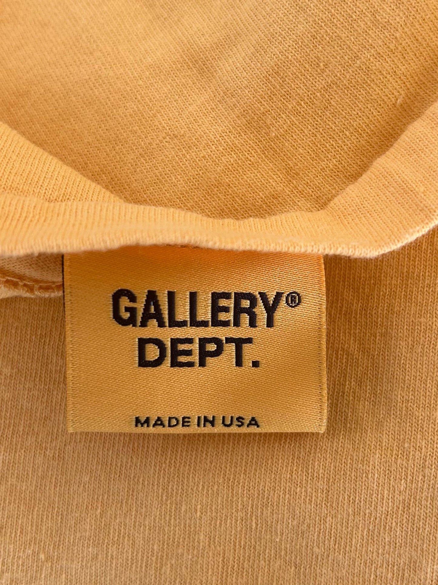 Gallery Dept Yellow & Black Upside Down Logo T-Shirt