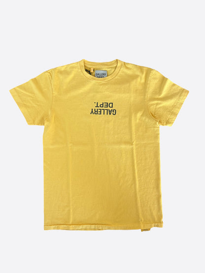 Gallery Dept Yellow & Black Upside Down Logo T-Shirt