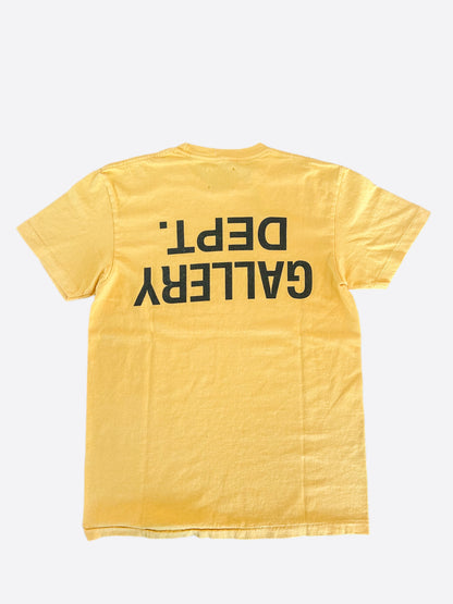 Gallery Dept Yellow & Black Upside Down Logo T-Shirt