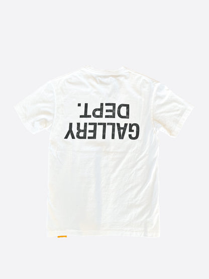 Gallery Dept White & Black Upside Down Logo T-Shirt