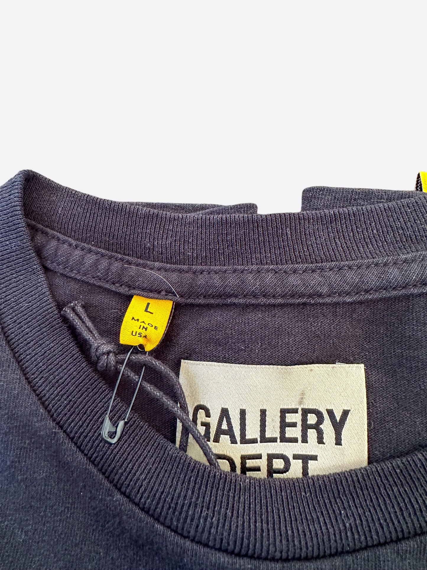 Gallery Dept Black & Yellow French Logo T-Shirt