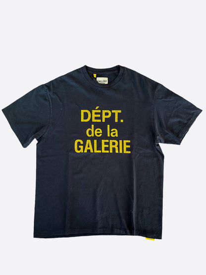 Gallery Dept Black & Yellow French Logo T-Shirt