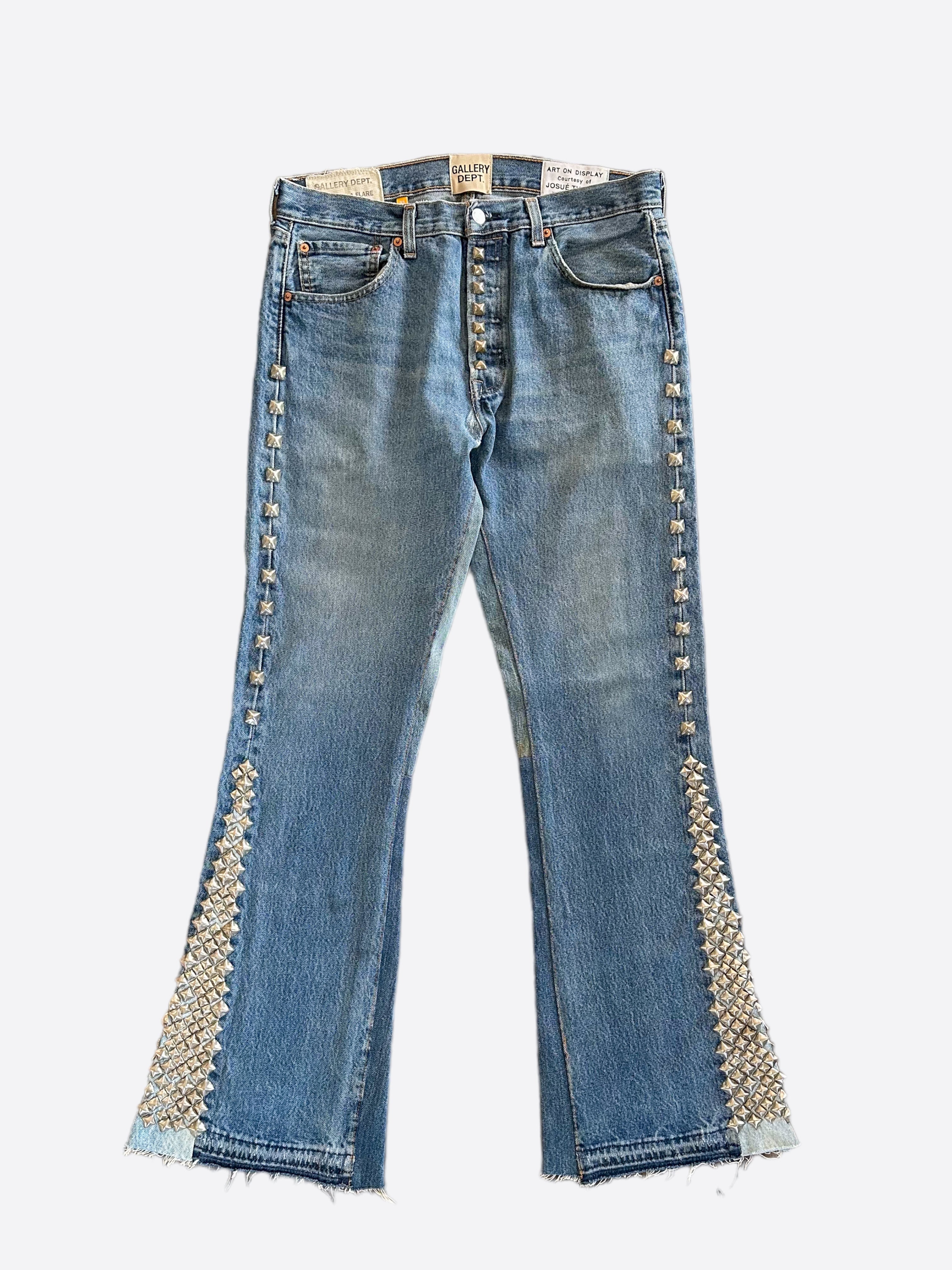 Gallery Dept Blue Studded LA Flare Jeans - 33 / Blue