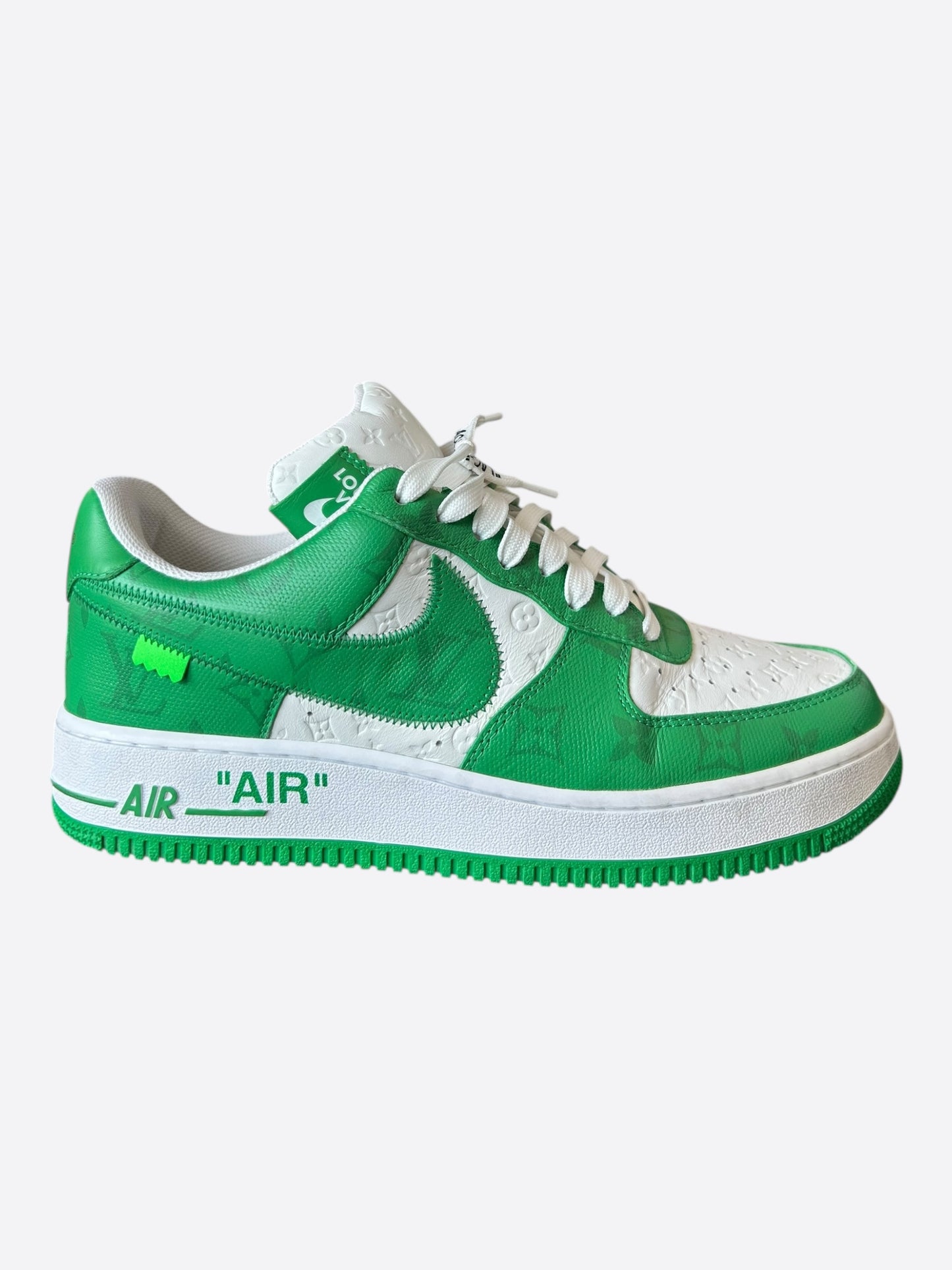 Louis Vuitton Nike Green & White Monogram Air Force 1