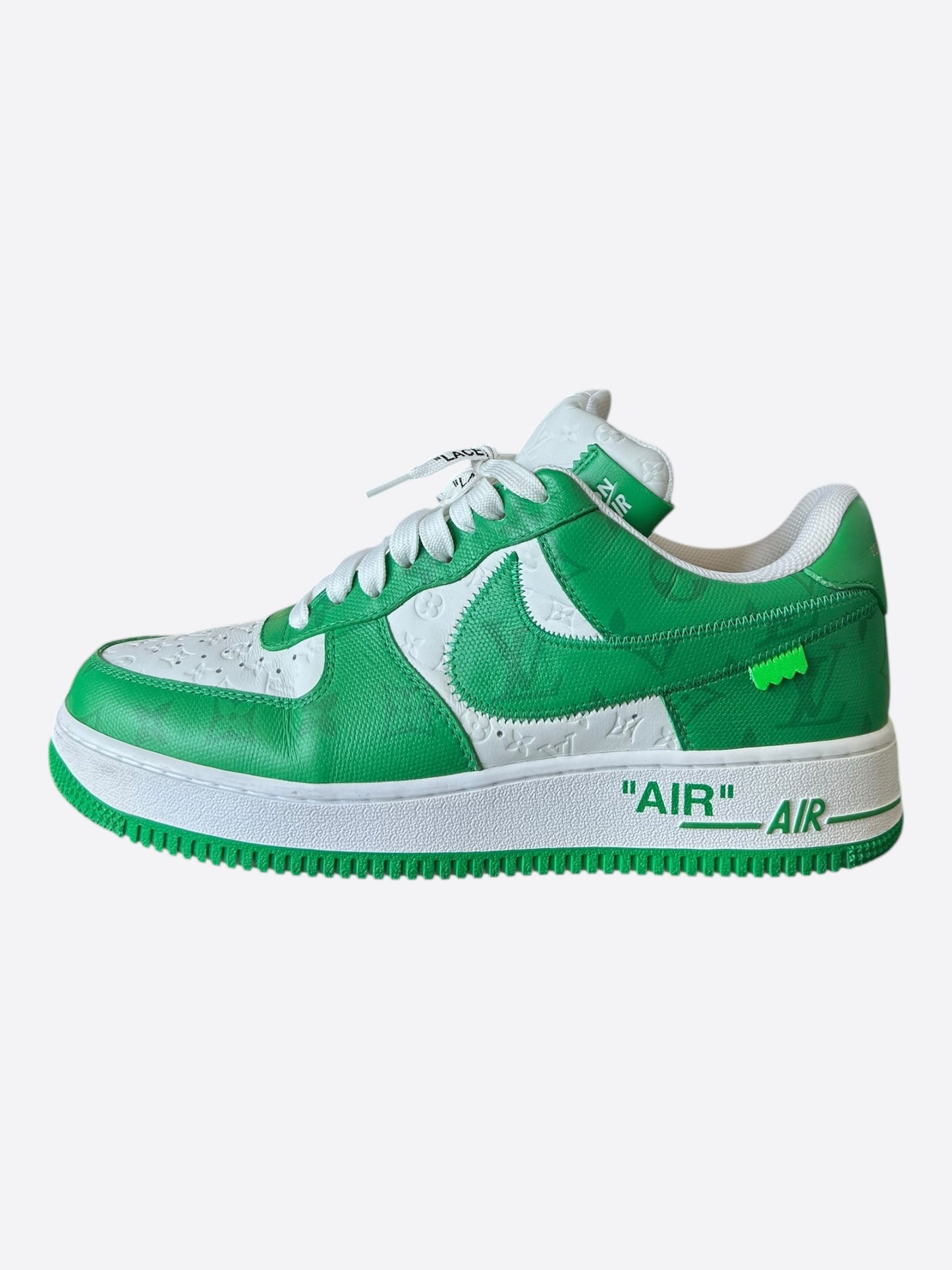 Louis Vuitton Nike Green & White Monogram Air Force 1