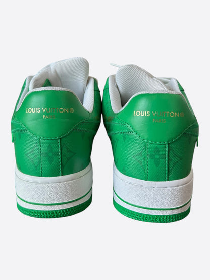 Louis Vuitton Nike Green & White Monogram Air Force 1