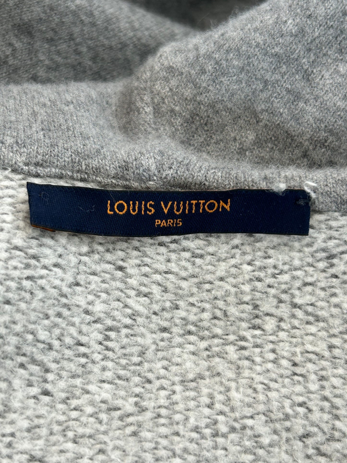 Louis Vuitton NBA Grey Basketball Embroidered Zip Up Hoodie