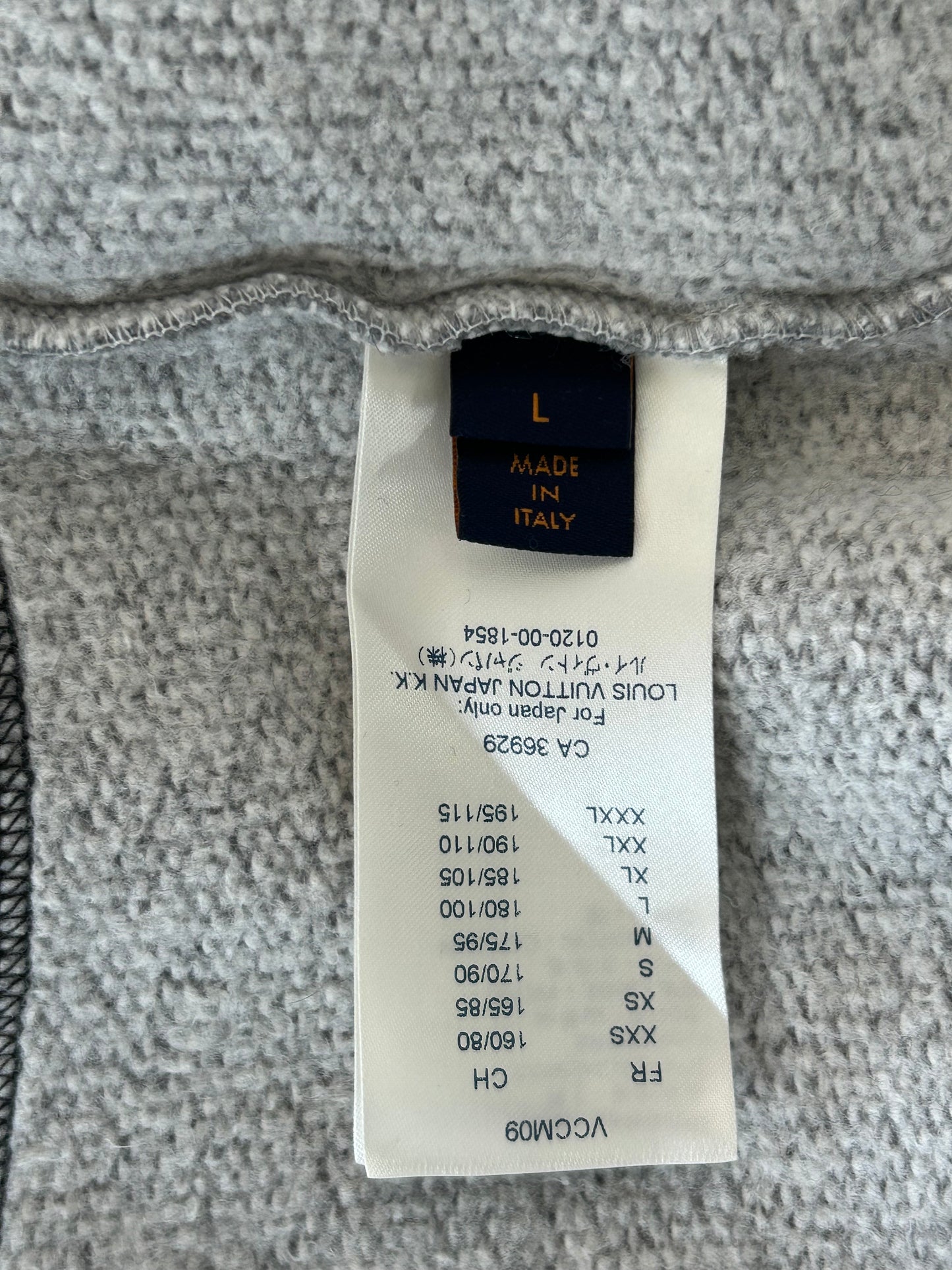 Louis Vuitton NBA Grey Basketball Embroidered Zip Up Hoodie