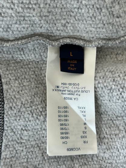 Louis Vuitton NBA Grey Basketball Embroidered Zip Up Hoodie