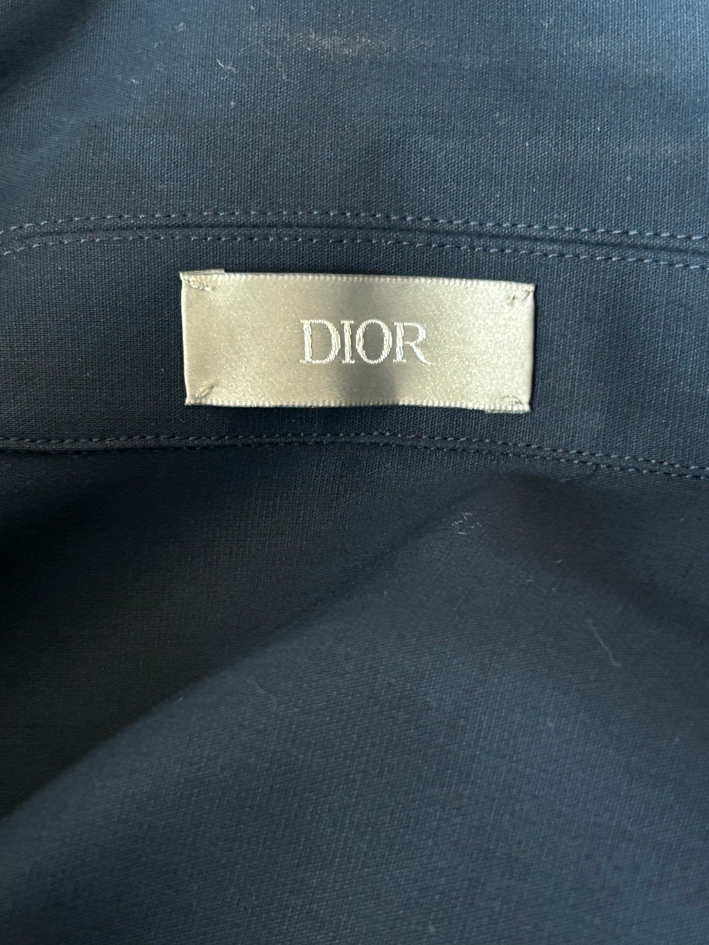 Dior Stussy Navy & Red Logo Zip Up Jacket