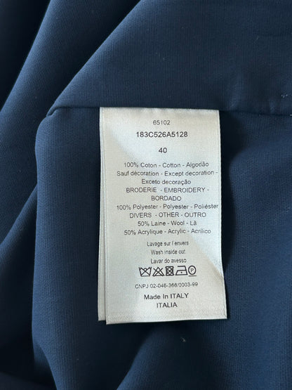 Dior Stussy Navy & Red Logo Zip Up Jacket