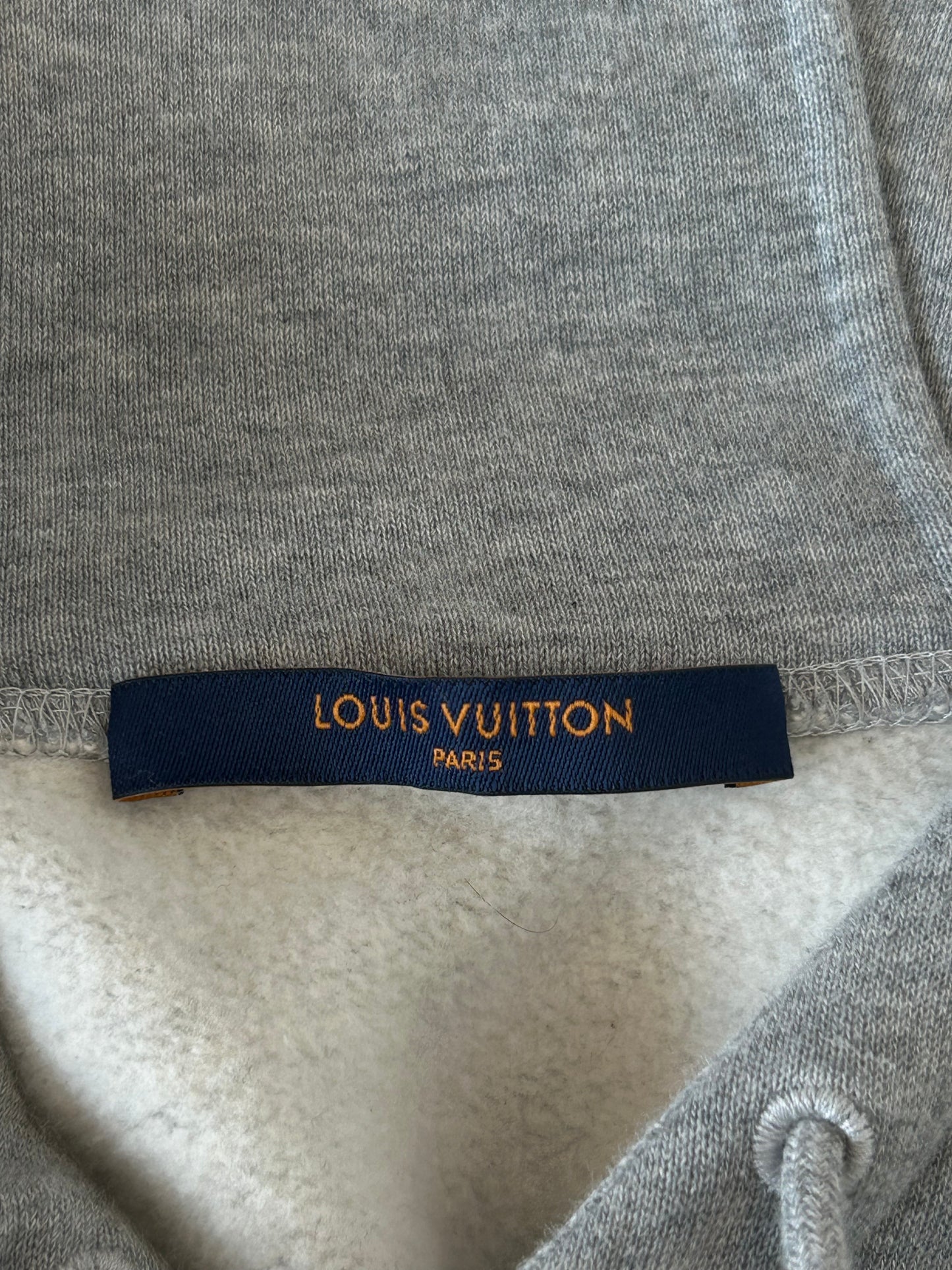 Louis Vuitton Grey Graffiti Logo Graphic Hoodie