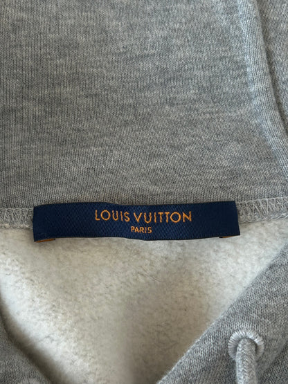 Louis Vuitton Grey Graffiti Logo Graphic Hoodie