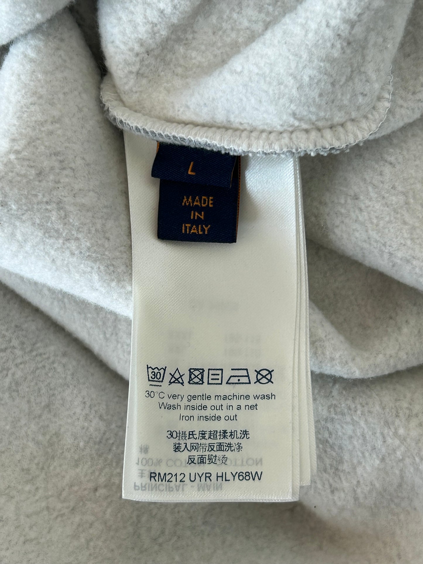 Louis Vuitton Grey Graffiti Logo Graphic Hoodie