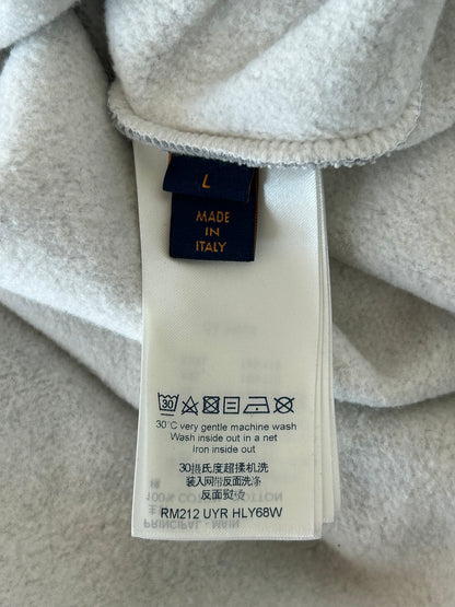 Louis Vuitton Grey Graffiti Logo Graphic Hoodie