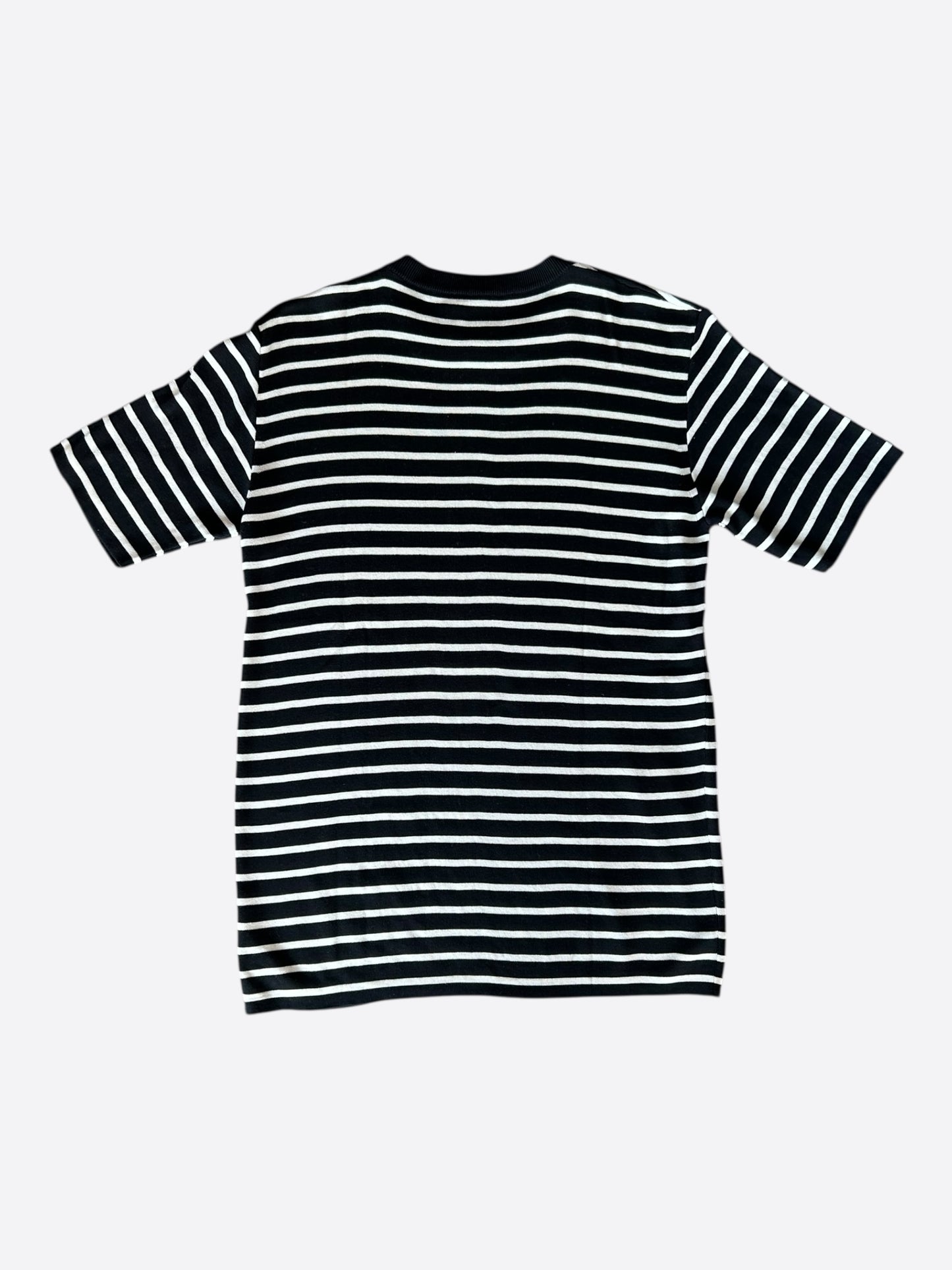 Dior Black & White Striped Logo T-Shirt