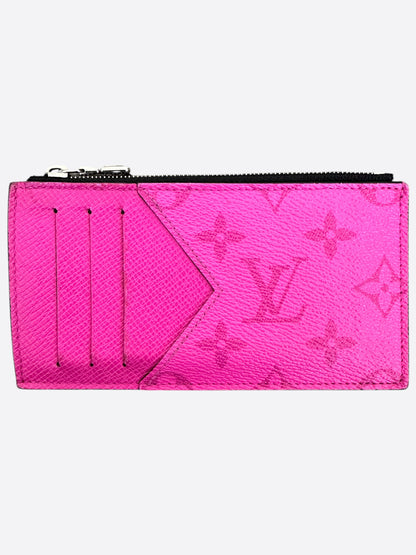 Louis Vuitton Pink Taigarama Monogram Coin Card Holder