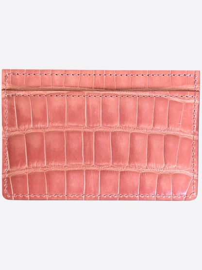 Louis Vuitton Pink Crocodile Cardholder