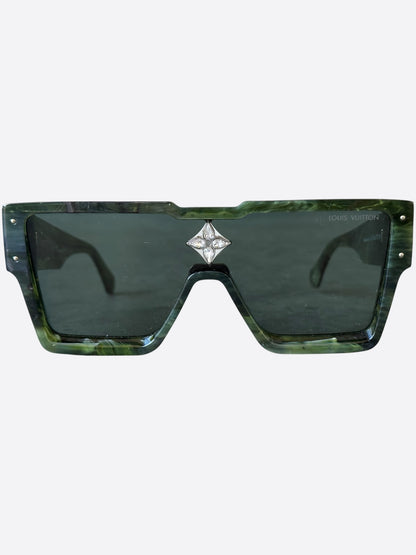 Louis Vuitton Green Marble Cyclone Sunglasses