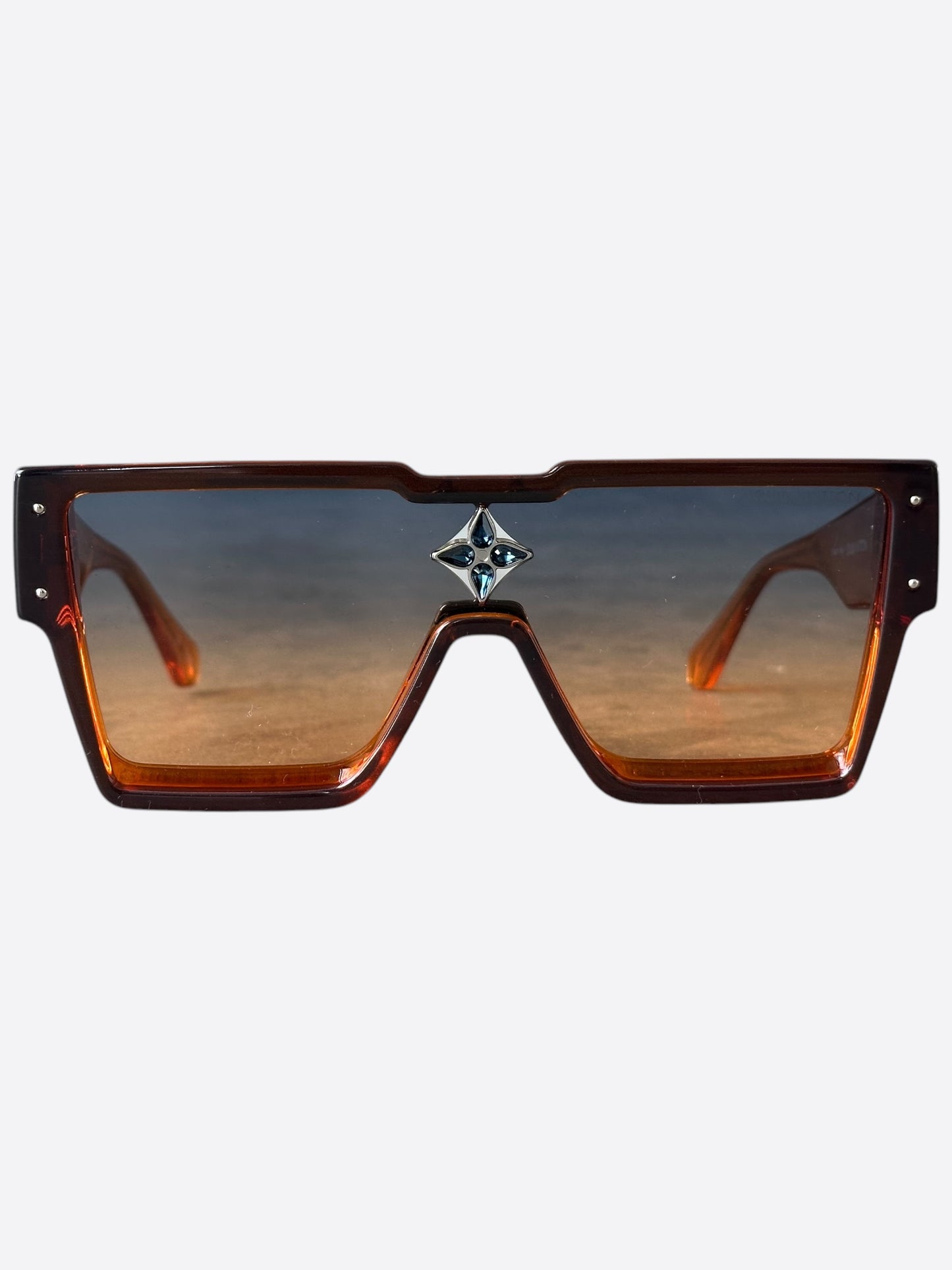 Louis Vuitton Orange Transparent Cyclone Glasses