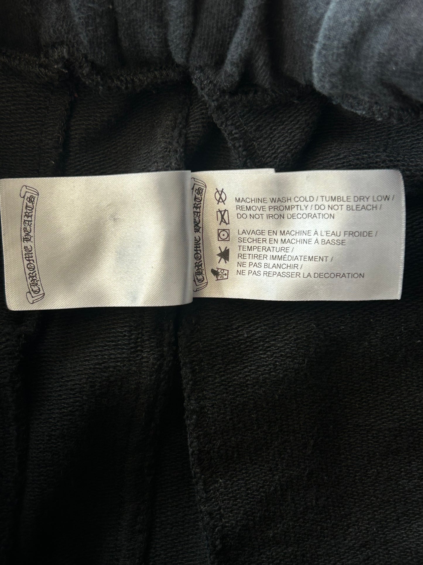 Chrome Hearts Black Cross Jacquard Horseshoe Logo Shorts