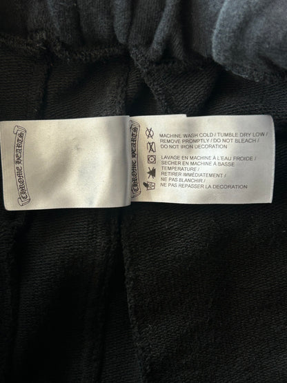 Chrome Hearts Black Cross Jacquard Horseshoe Logo Shorts