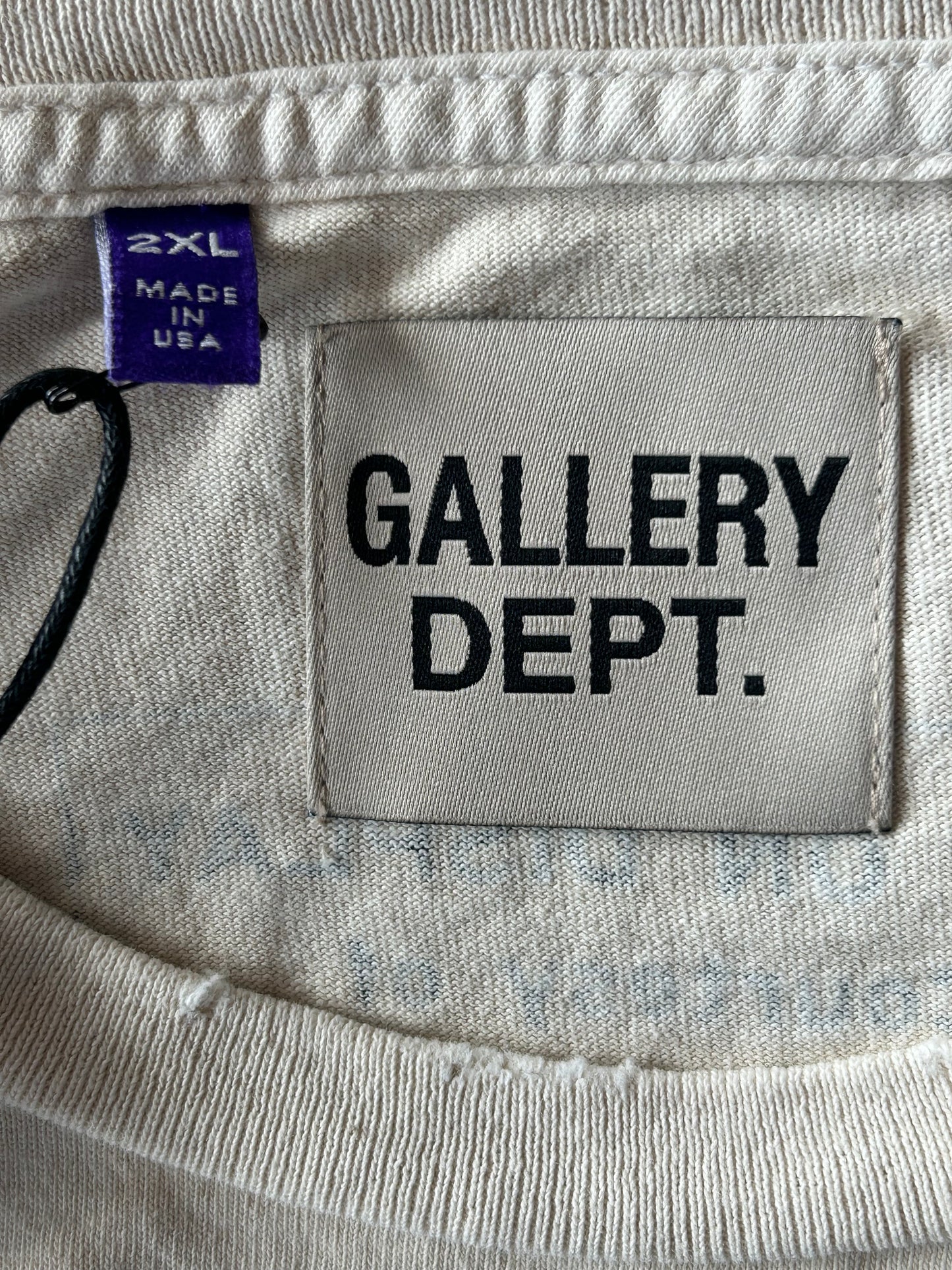 Gallery Dept Antique White & Black Yesterday Was Tomorrow Logo T-Shirt