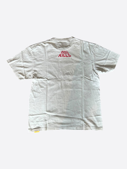 Gallery Dept Antique White & Black You Are Late! Logo T-Shirt