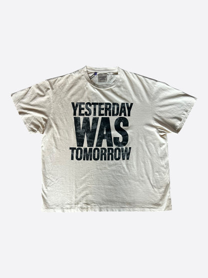 Gallery Dept Antique White & Black Yesterday Was Tomorrow Logo T-Shirt